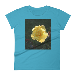 Nature- Plants 1- Yellow Rose- Tee SS Womens S,M,L